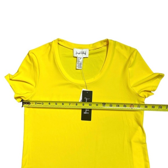 NWT Joseph Ribkoff Women’s Limóncello Blouse Yellow Short Sleeve Top Size US 8 - Picture 7 of 13